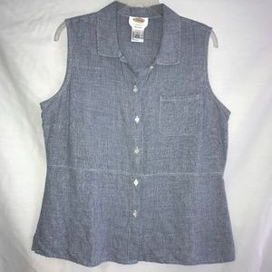 Talbots Sleeveless Linen Shirt
